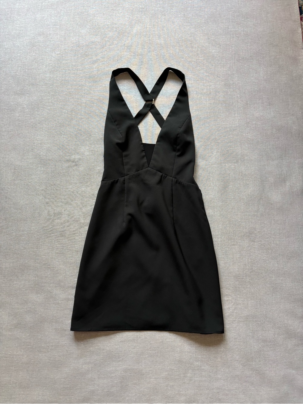 NBD little black dress criss cross strappy halter formal dress size S